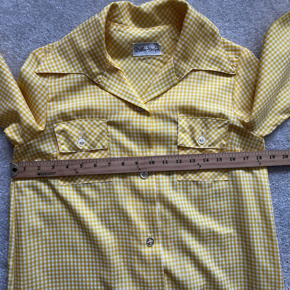 STELLA FAGIN GINGHAM PRINT BUTTON DOWN DRESS LIGHTWEIGHT COTTAGECORE PRAIRIE - Picture 6 of 10